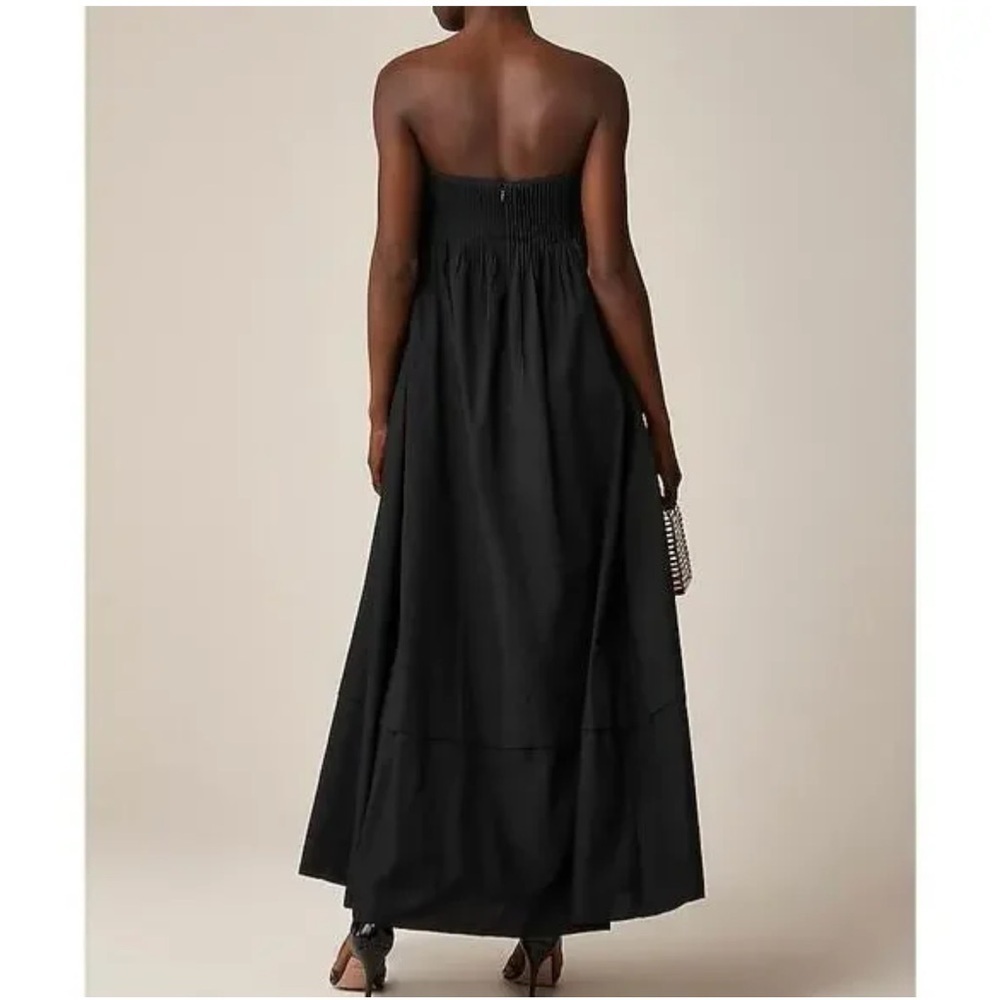 NWT J Crew Strapless Notched Pleated Maxi Dress - Picture 9 of 9